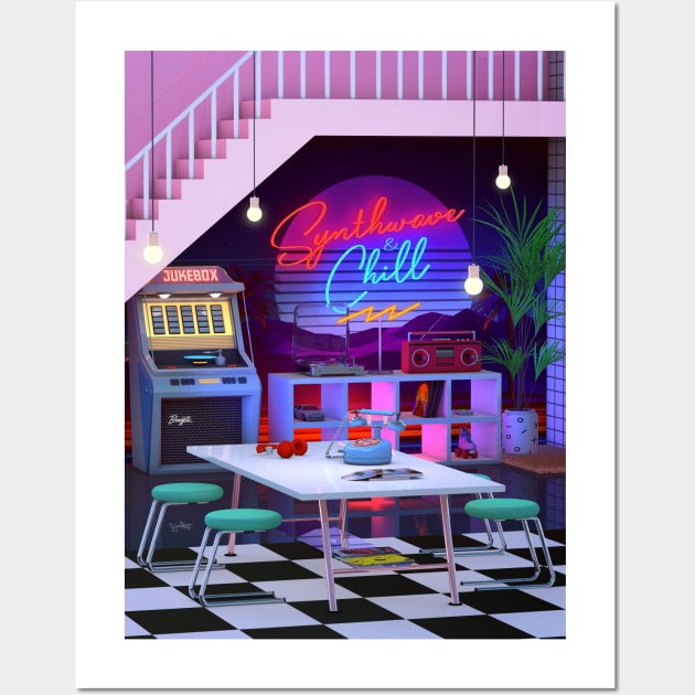 Synthwave And Chill Wall Art by dennybusyet